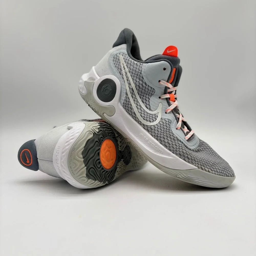 Nike KD Trey 5 IX Wolf Grey Bright Crimson Basketball Shoes CW3400-011 Mens 11
